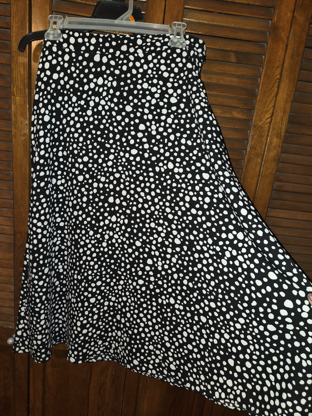 Ann Taylor Factory Black and White Spot A-Line Skirt